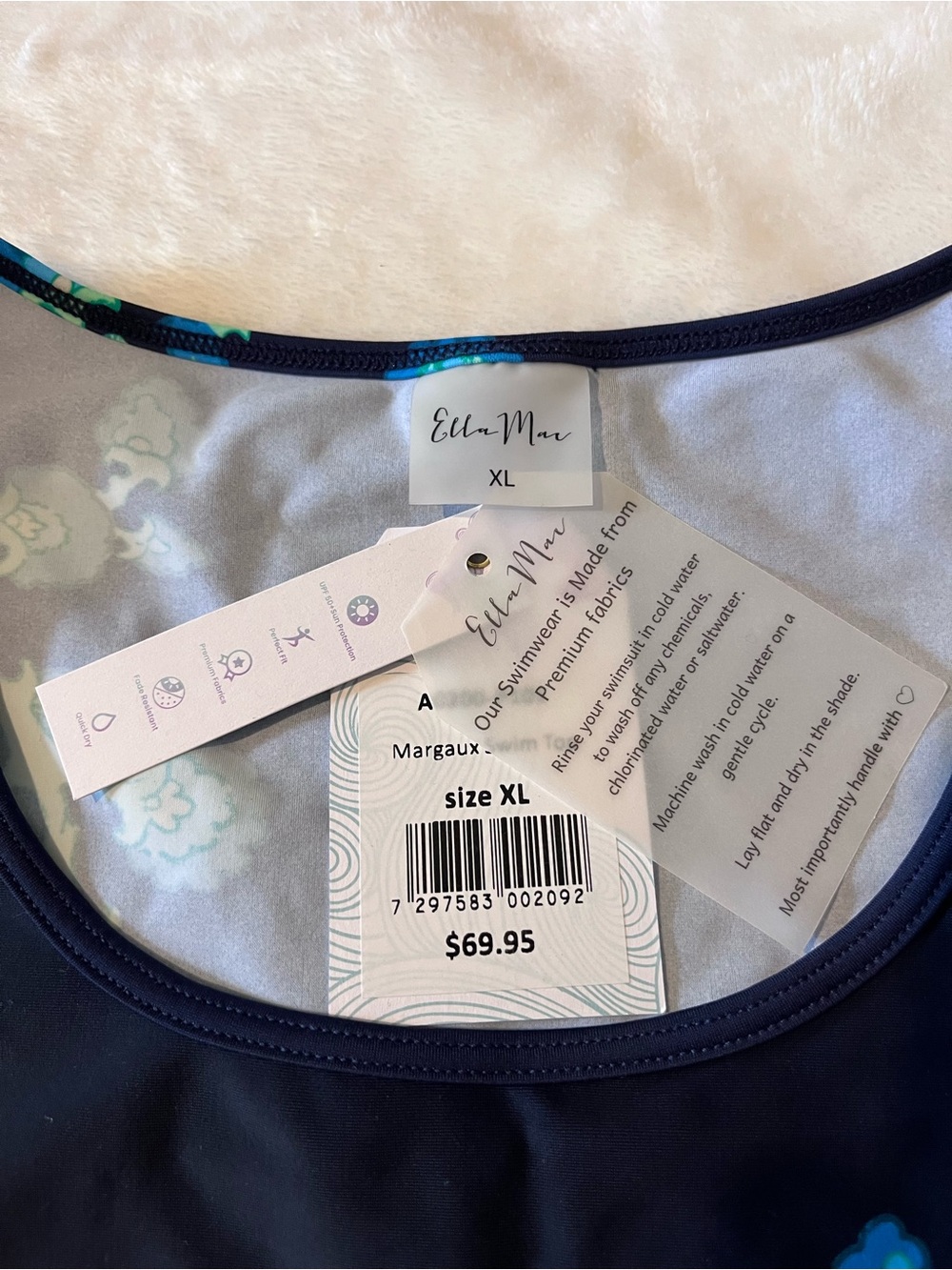 Ella Mae by Modli Margaux Swim Top (Brand New)Navy Floral - Picture 3 of 4